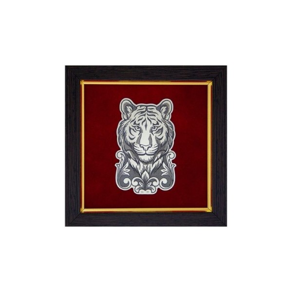 Reliefbild & Wandbild 925 Silber Tiger
